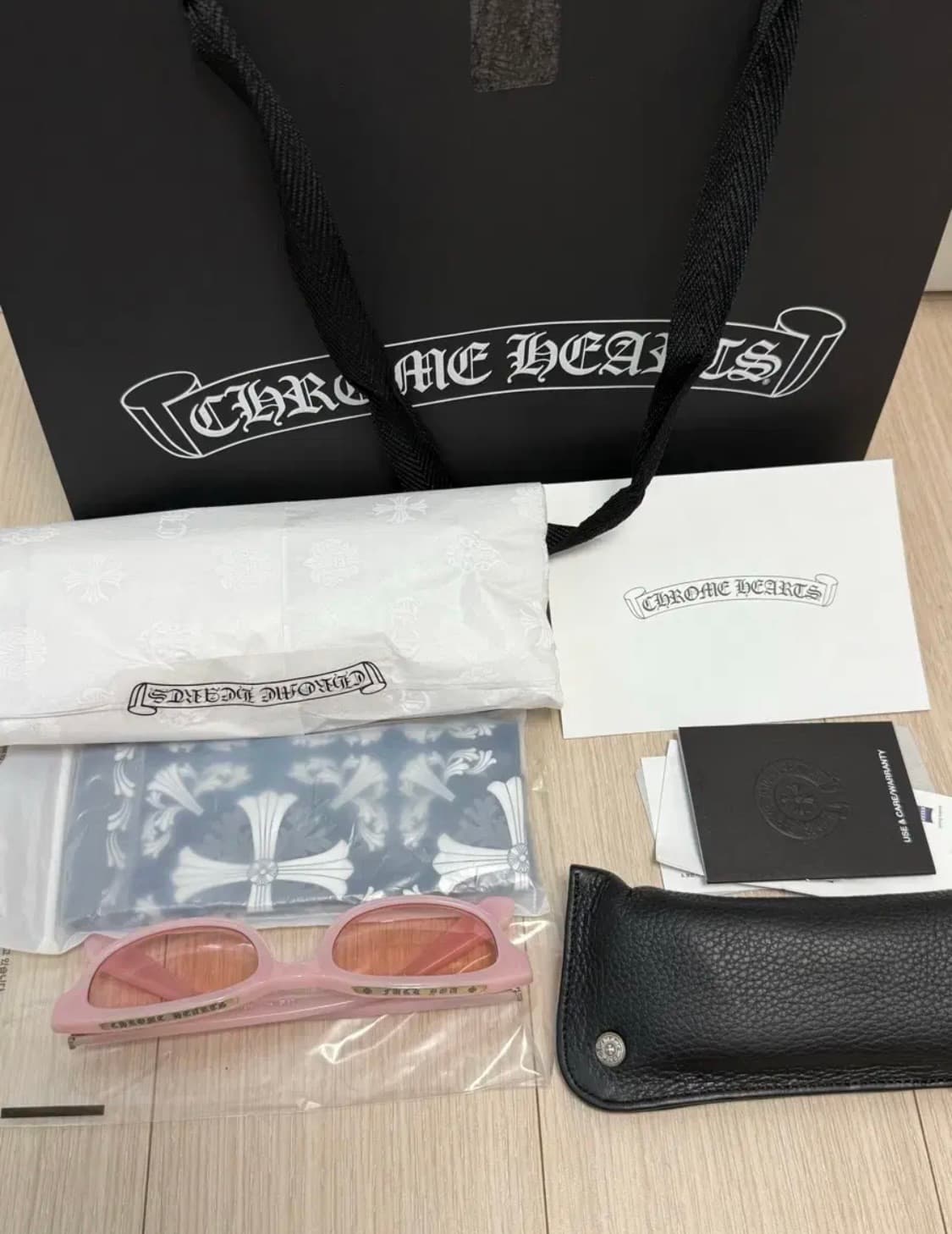 크롬하츠 로우라이더 선글라스 베이비핑크 52 (영수증O) 상품이미지2