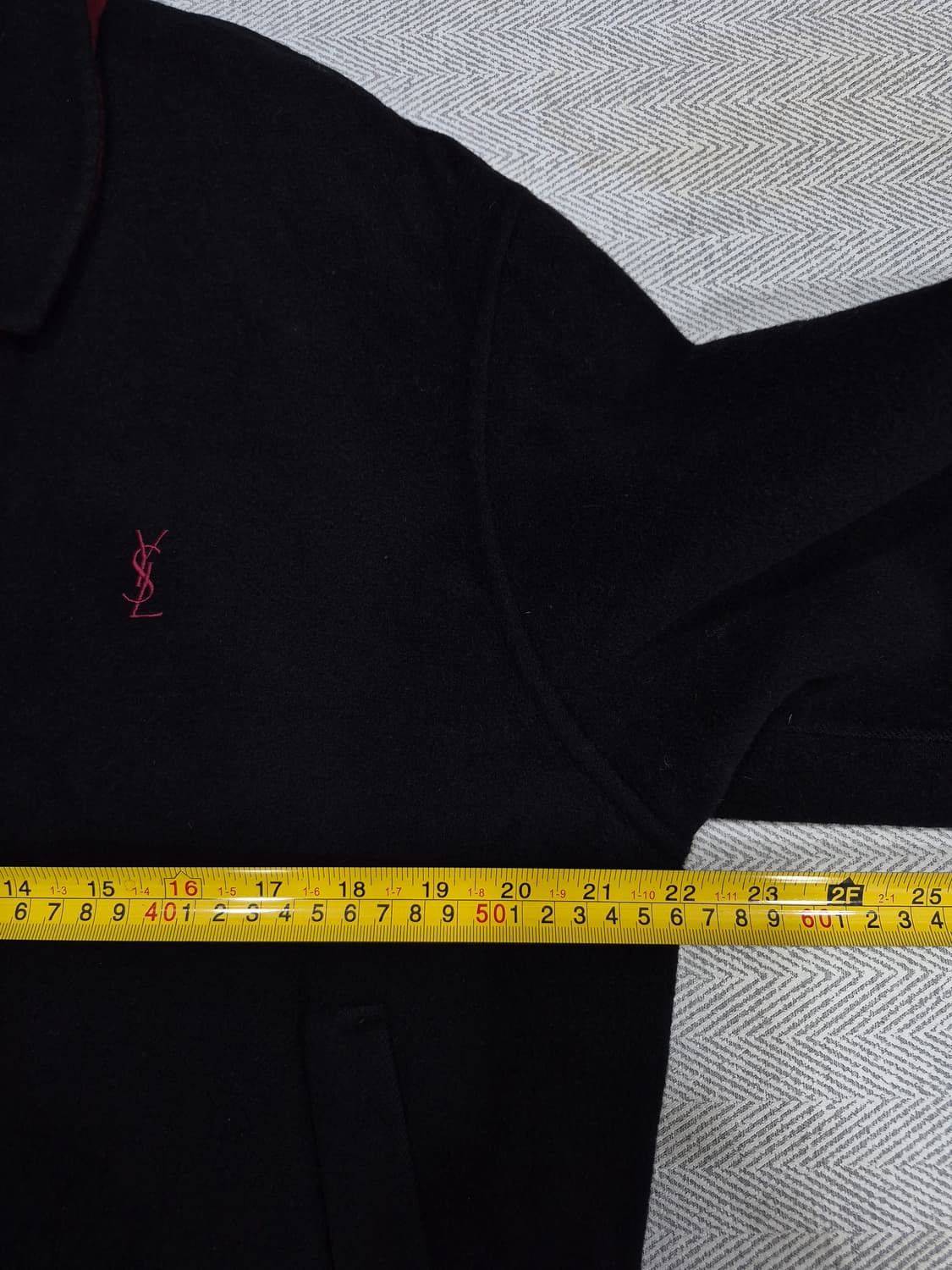 입생로랑 모직 블루종 집업 자켓 남성 95사이즈 (블랙) 상품이미지8