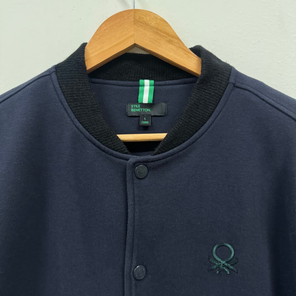 베네통 블루종 점퍼 봄버 스타디움 자켓 L 100 상품이미지4