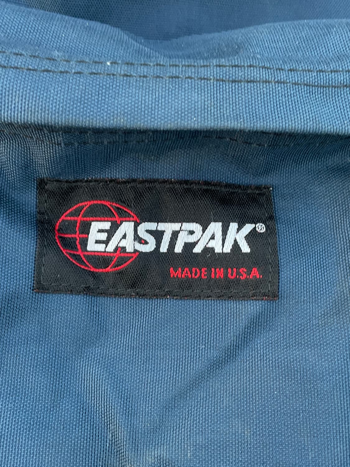 90s Eastpak Leater Bottom Navy Backapack 상품이미지4