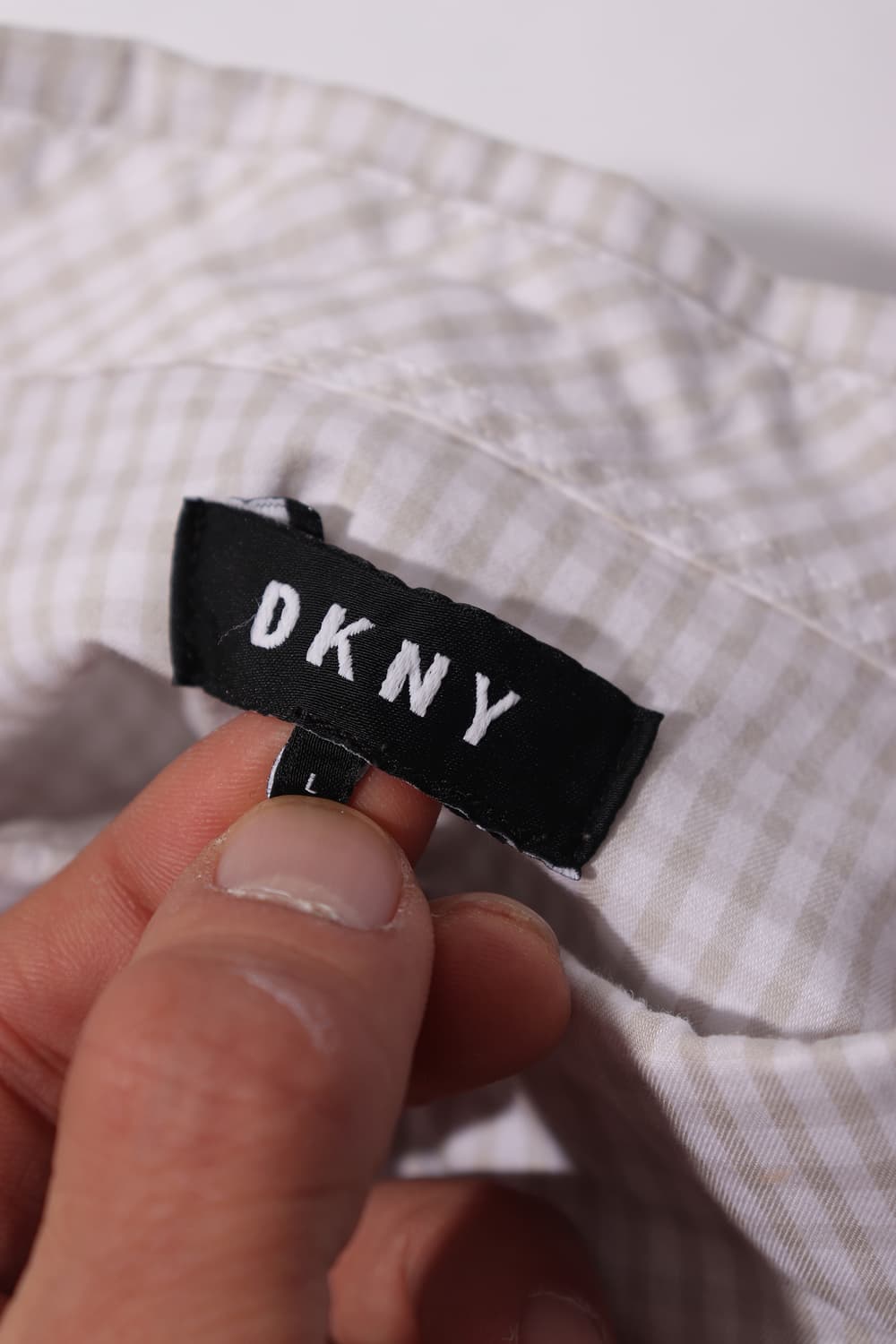 DKNY 깅엄 체크 셔츠 size L 상품이미지7