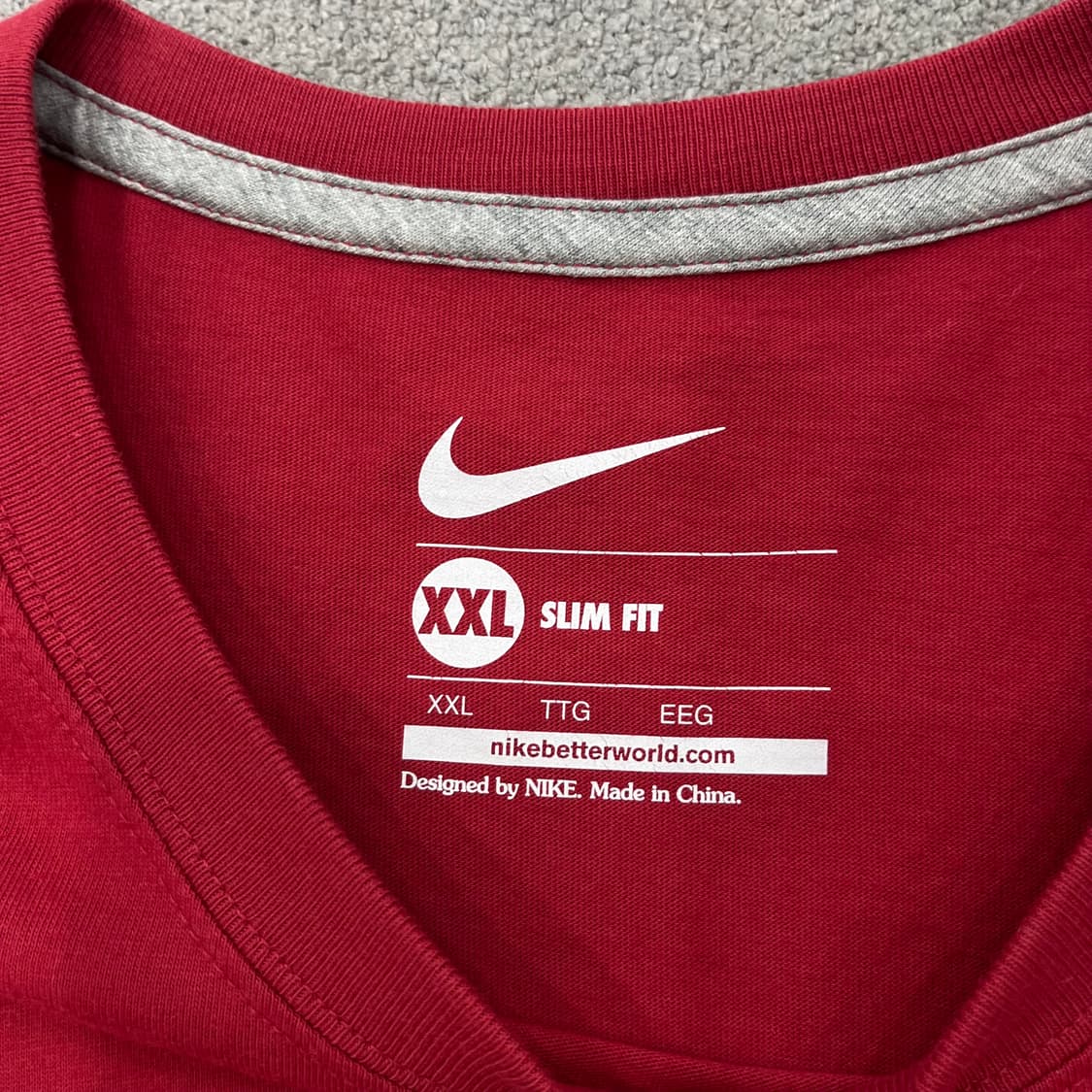 2XL 나이키 FC 바르셀로나 반팔 티셔츠 레드 상품이미지3