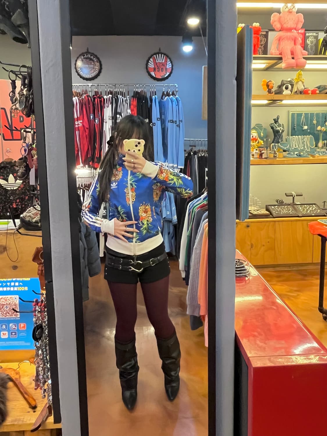 아디다스 트랙탑 크롭 져지 블루 상품이미지2