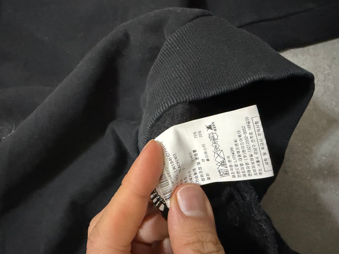 라이프워크  헤비코튼  크롭 스웻후디셔츠  free size   상품이미지10