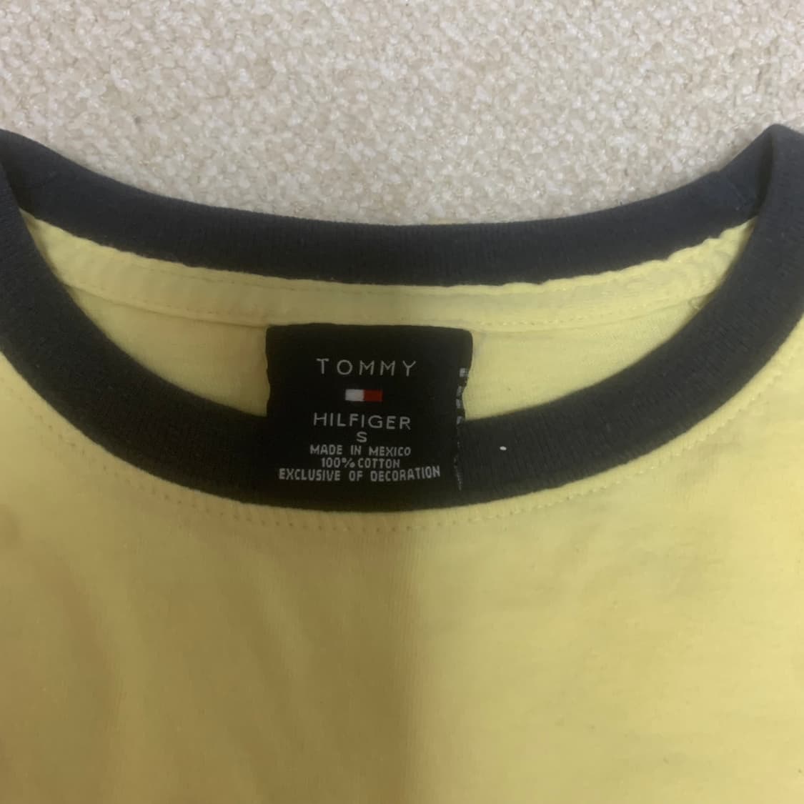 타미힐피거 라이트 옐로우 라운드 긴팔티셔츠 100 상품이미지2