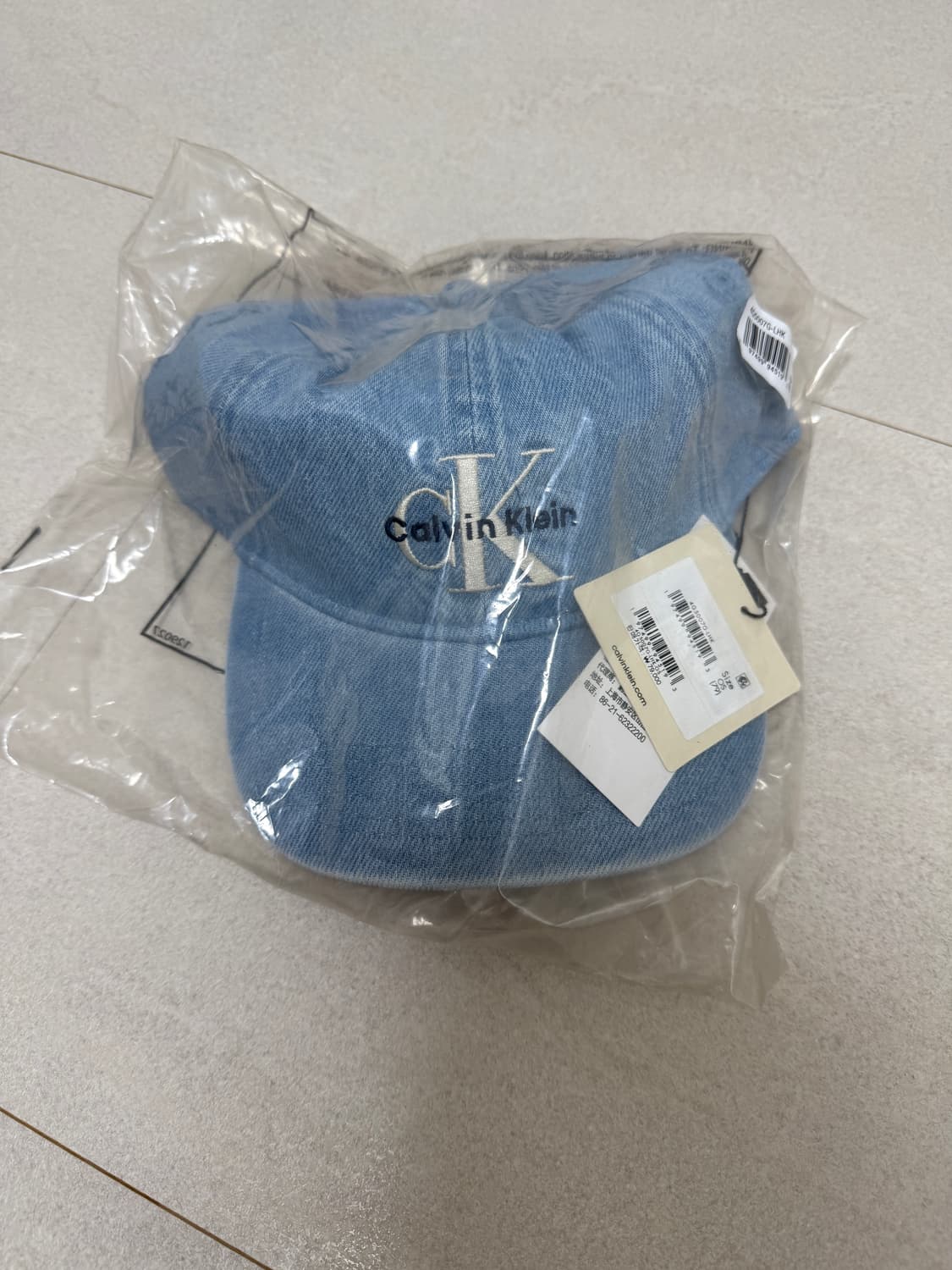 캘빈클라인 화이트 / 데님 볼캡 새상품 상품이미지2