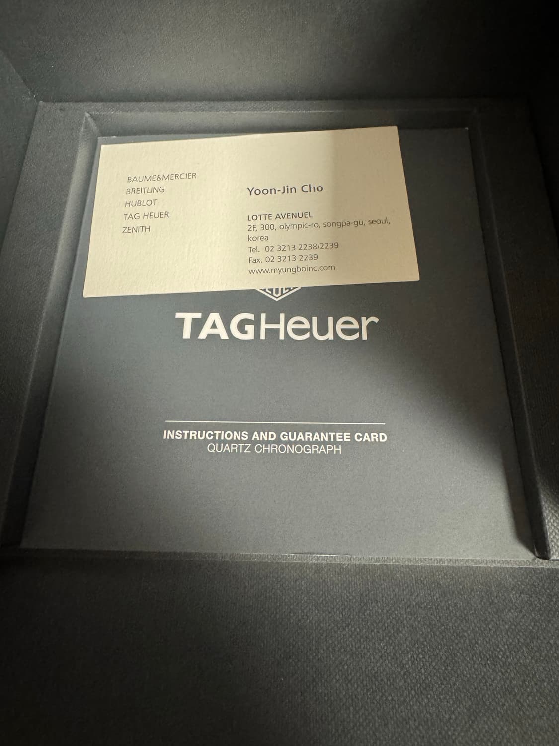 태그호이어 포뮬러1 쿼츠 크로노그래프 풀박스 상품이미지5