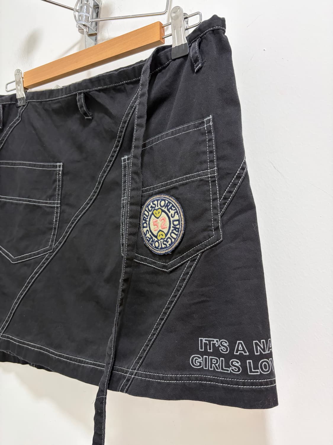 드럭스토어 패치 랩스커트  치마 상품이미지7