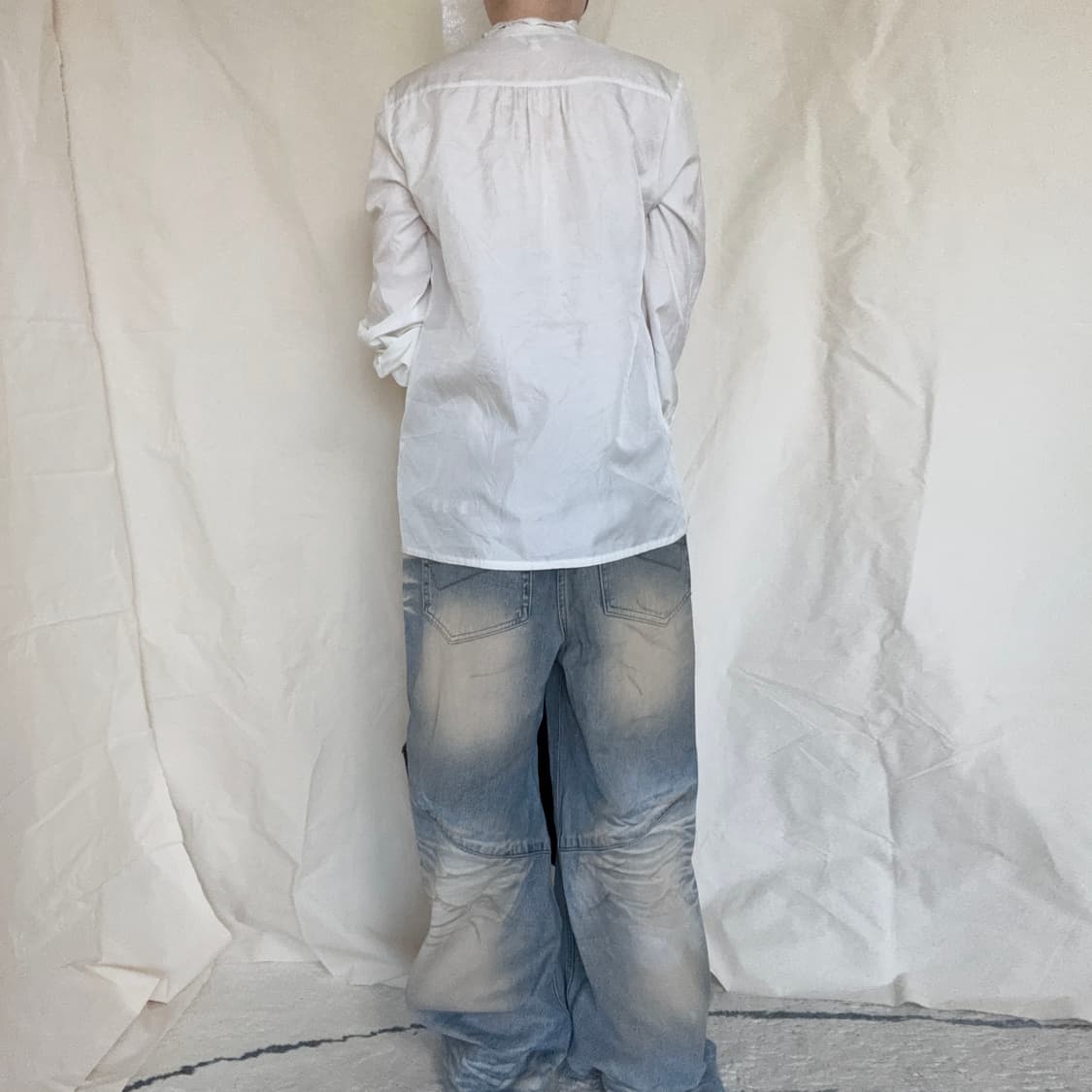 Ruffle Collar Long Sleeve Shirt  상품이미지5
