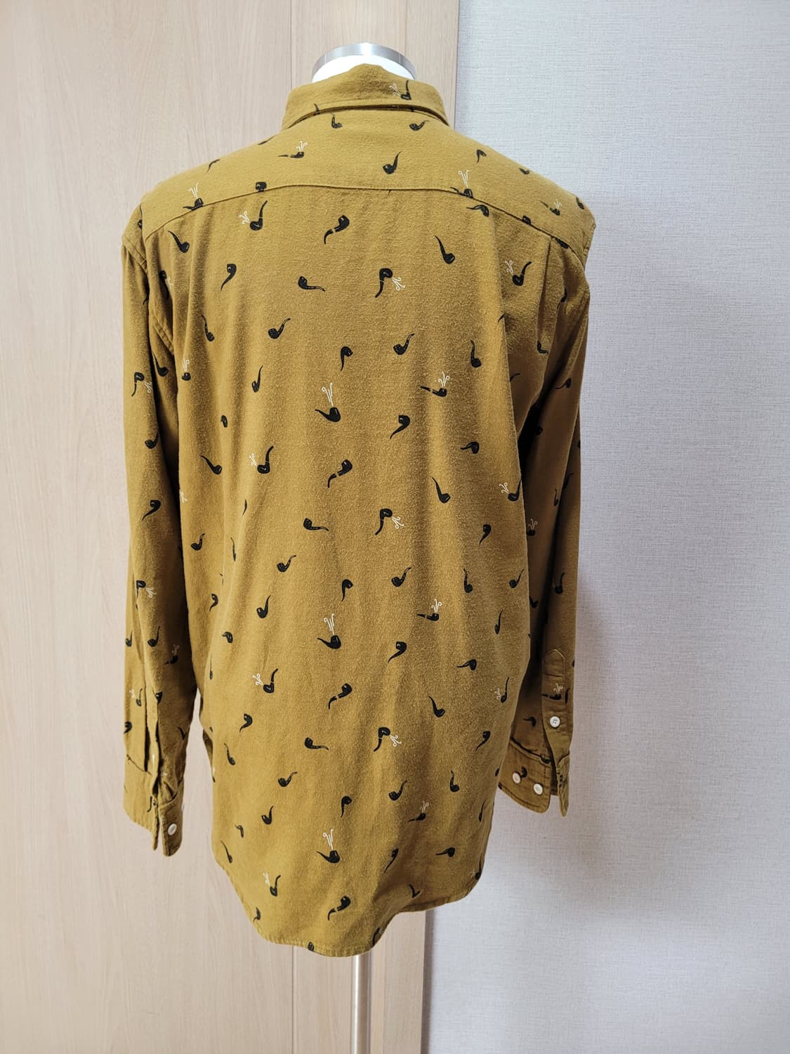 ALTRU 남자 프린트 셔츠 105 머스타드 상품이미지6