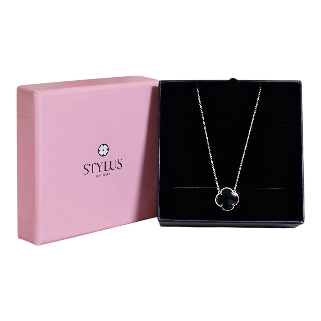 ✨ 스타일러스(STYLUS) 정품 14K 오닉스 목걸이 | 로즈골드 |  상품이미지8