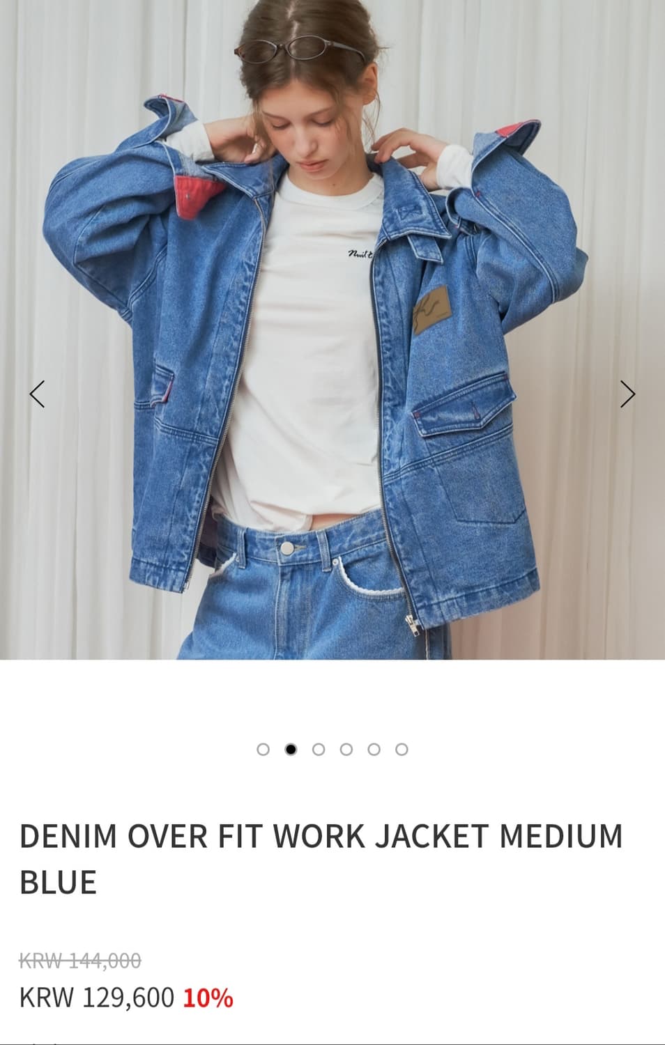 RONRON 론론 데님 오버핏 워크 자켓 상품이미지2