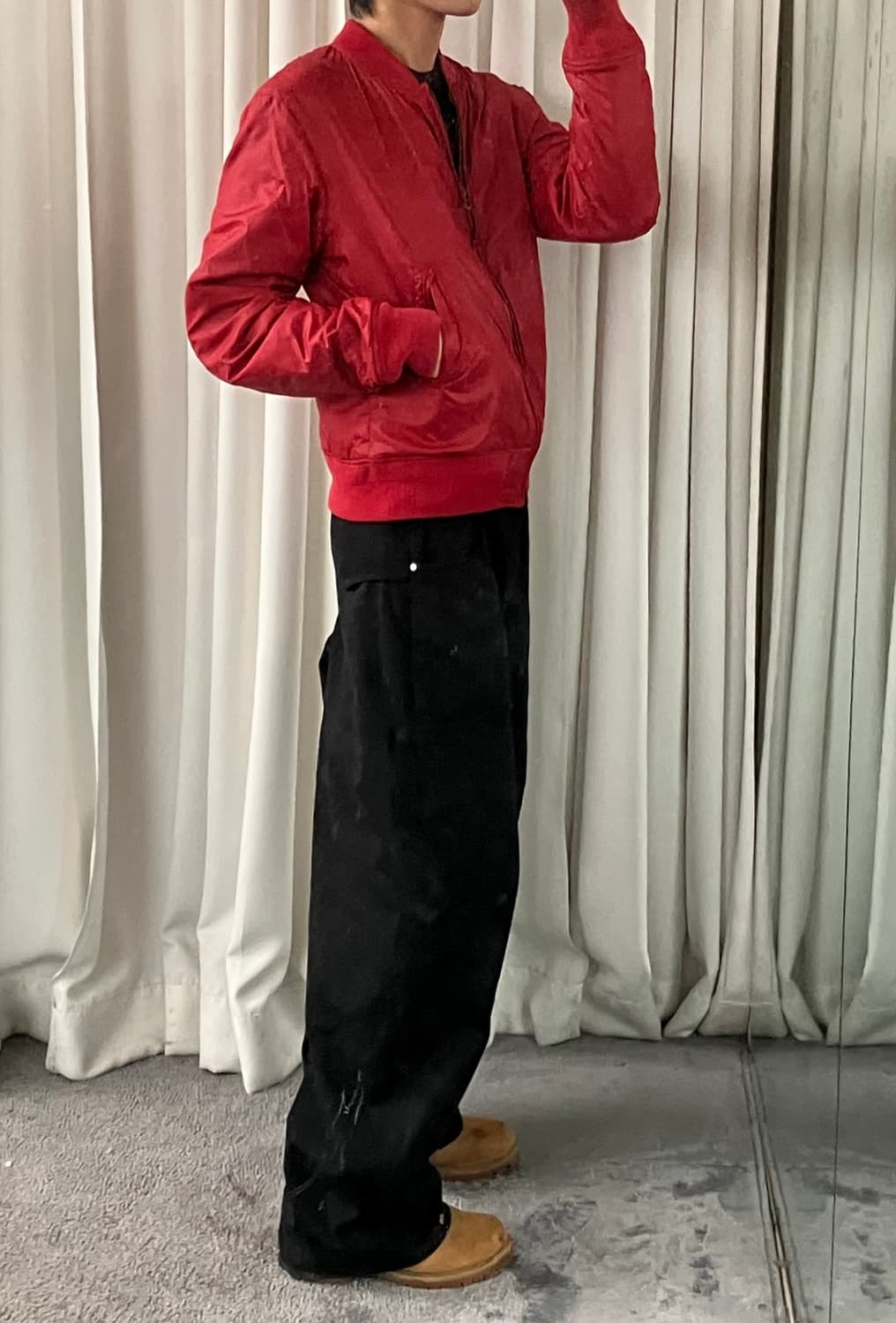 디젤 리버시블 패치 봄버 자켓 M 상품이미지8