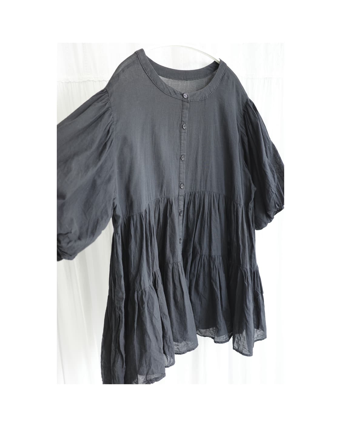 Black balloon blouse 상품이미지4