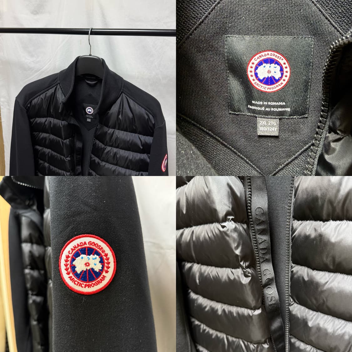 캐나다구스 하이브릿지 휴런 풀 집 자켓 니트패딩 블랙 상품이미지4