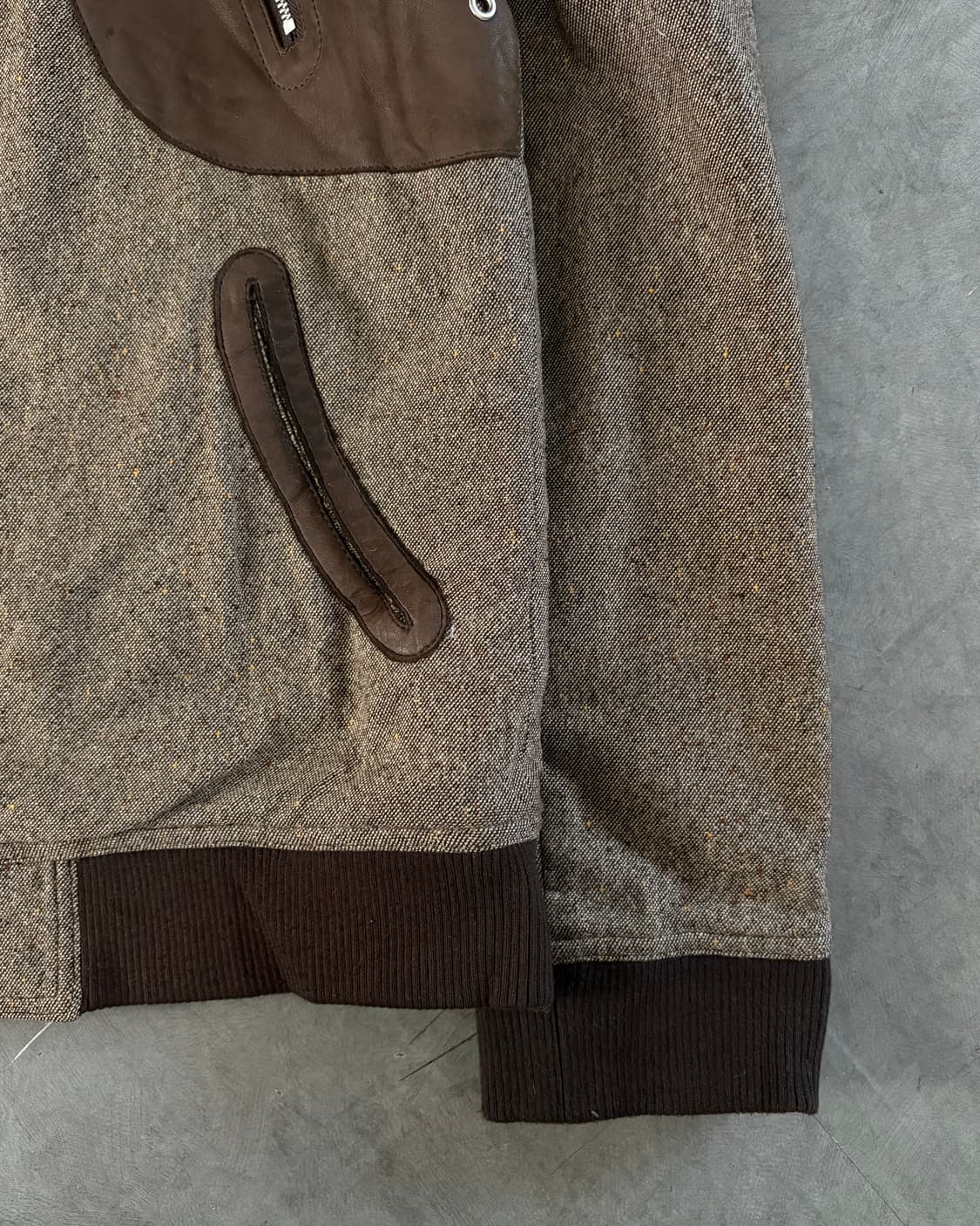 Burberry 버버리 블랙라벨 울 레더 디테일 자켓 상품이미지5