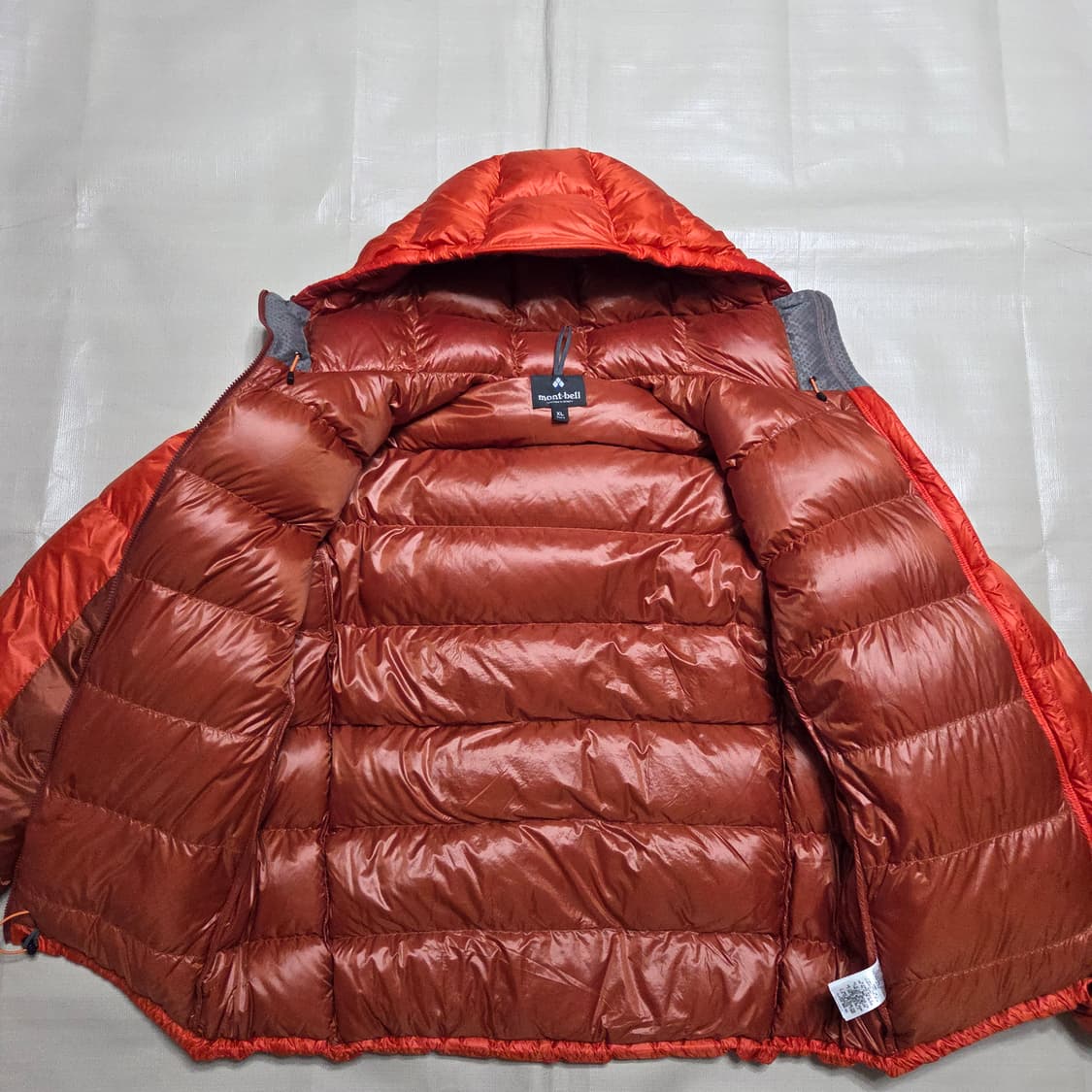 몽벨 알파인 다운 패딩 오렌지 XL 상품이미지4