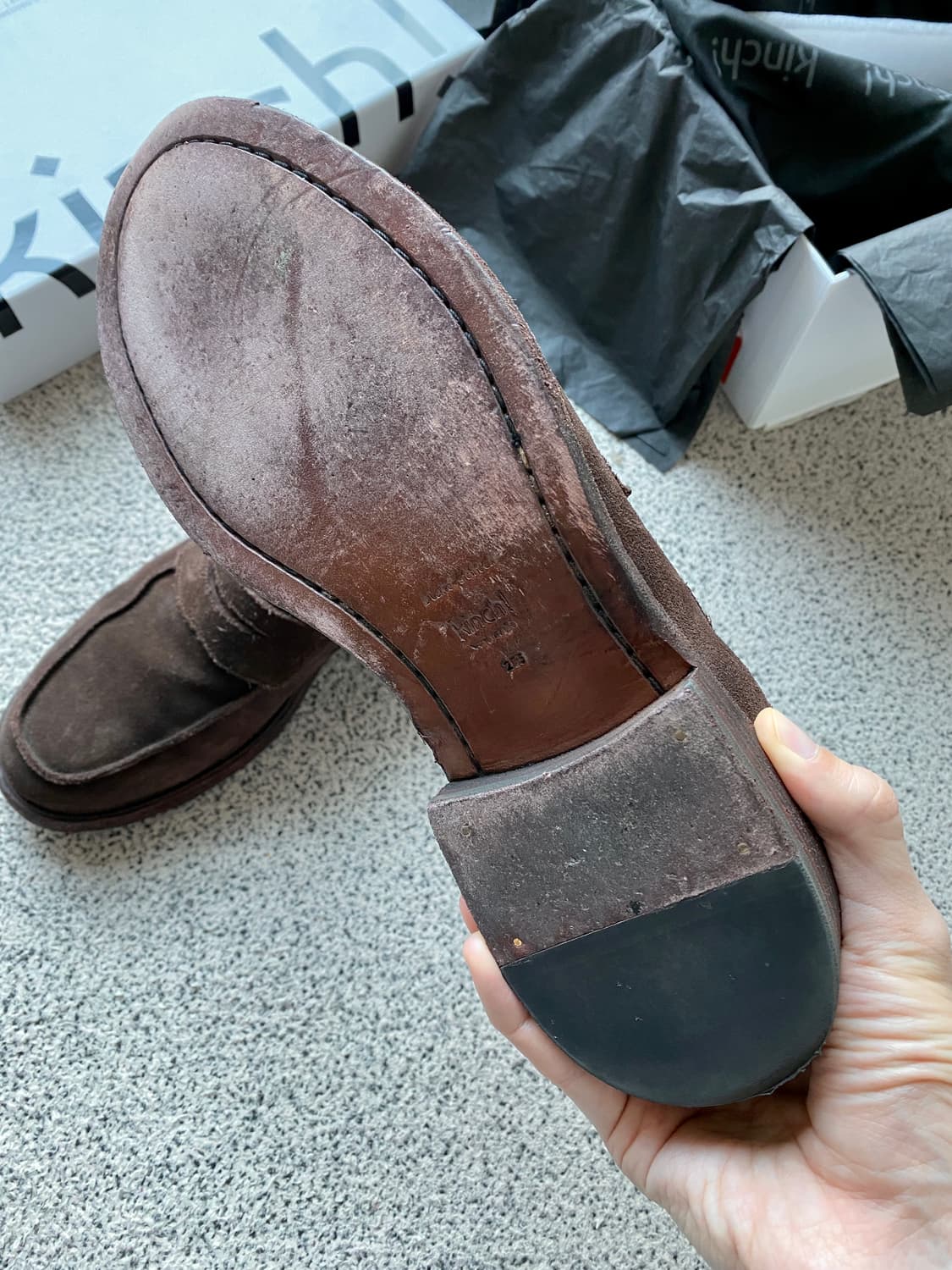 킨치 810 스웨이드 브라운 로퍼 275 상품이미지4