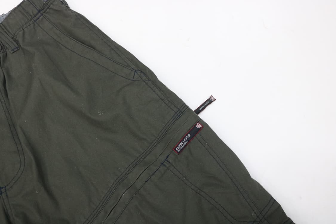 RATON LAVEUR 빈티지 투웨이 카고 팬츠 카키 상품이미지5