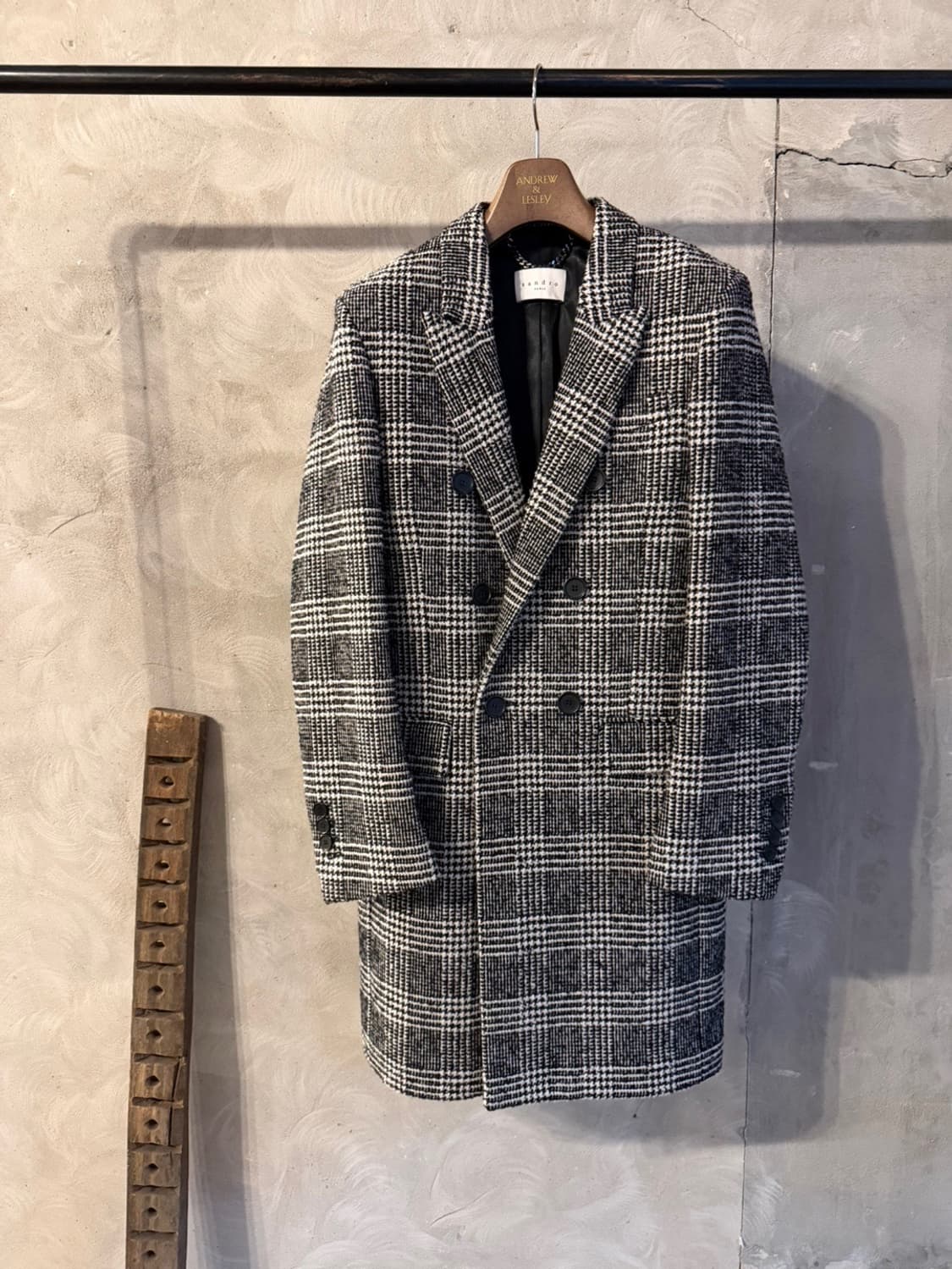 산드로 더블 브레스티드 코트 슬림100 상품이미지1