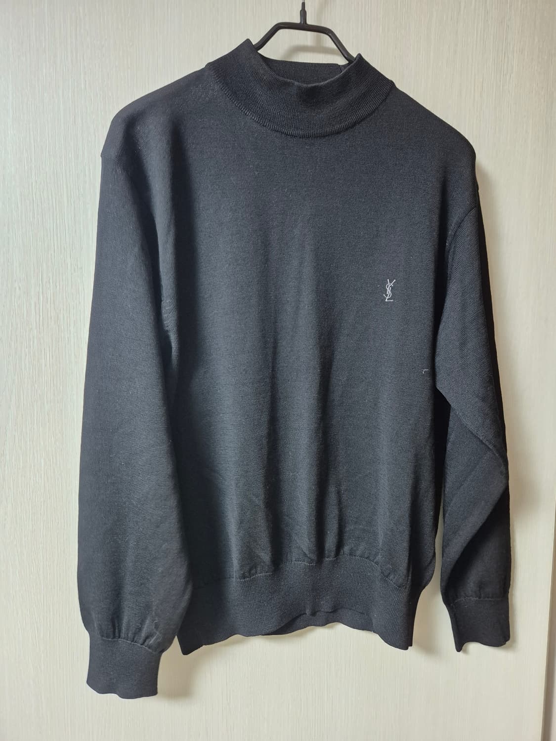 (정품) 입생로랑 블랙 니트 풀오버 하이넥 니트 100 남성 상품이미지1