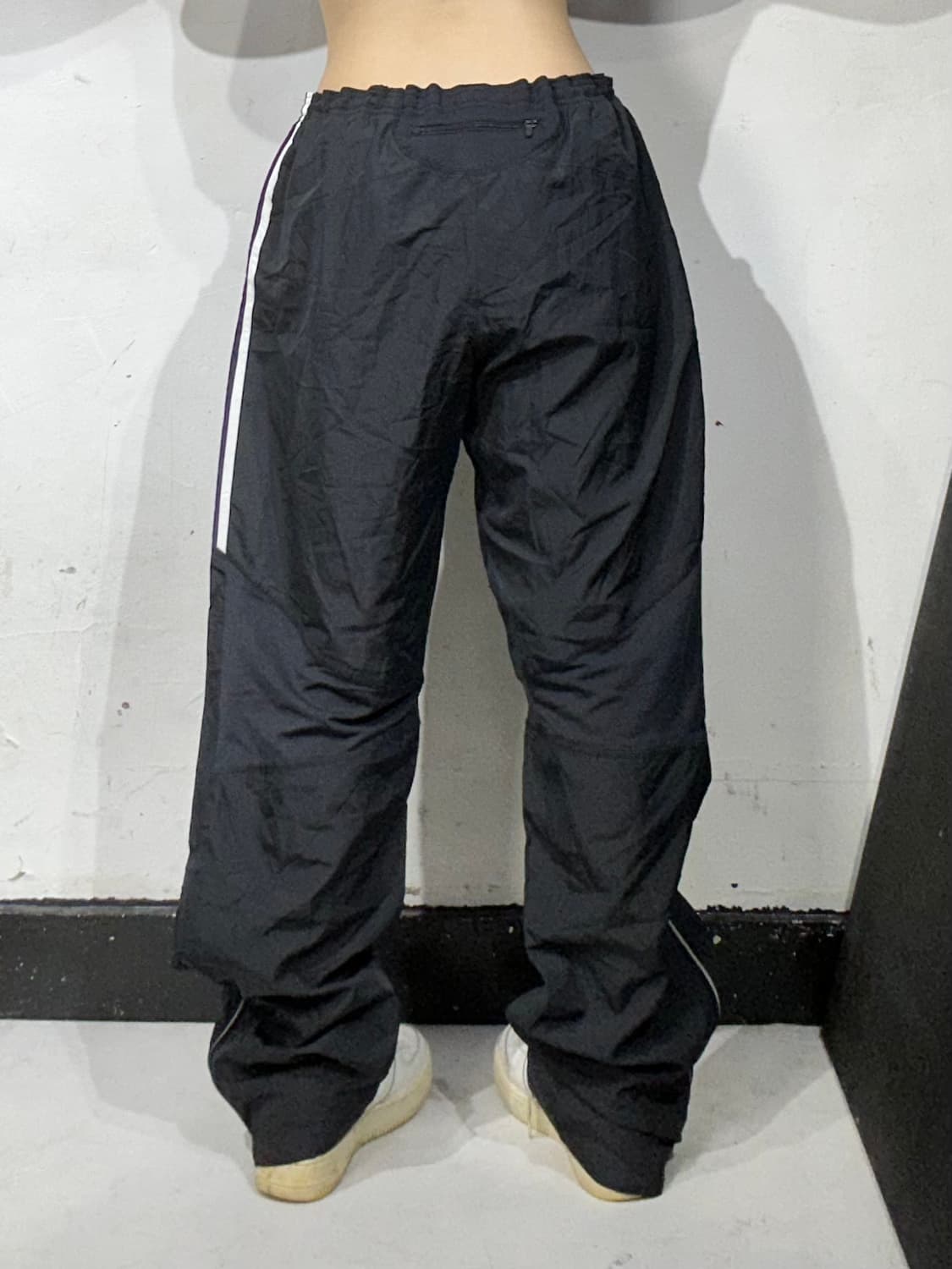 아디다스 블랙 화이트 삼선 와이드 트랙 팬츠 추리닝 바지 상품이미지3