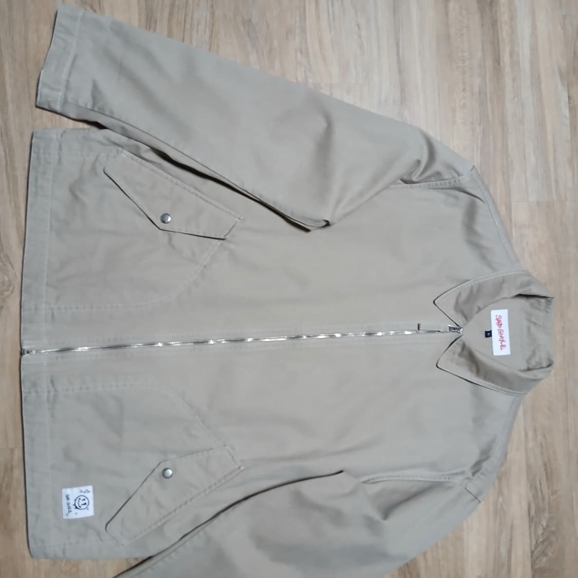 커스텀멜로우 SAD SMILE 새드스마일 오버핏 면자켓 XL 105 상품이미지4