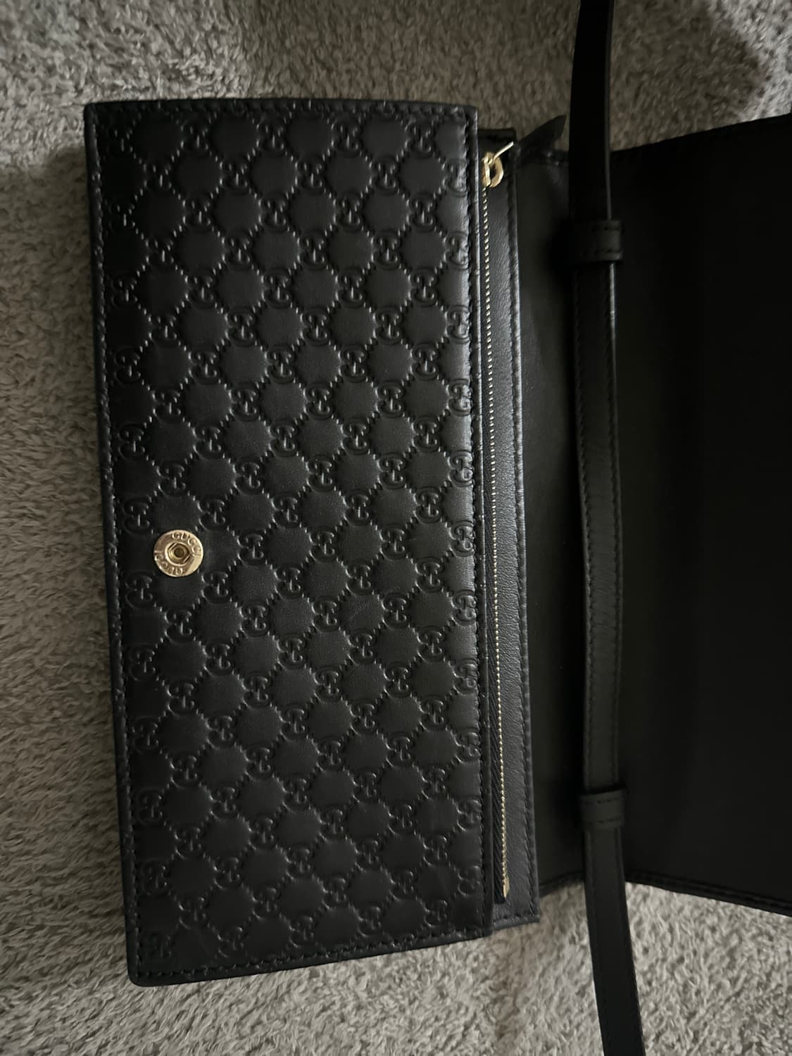 구찌 마이크로시마 크로스백 블랙 상품이미지4