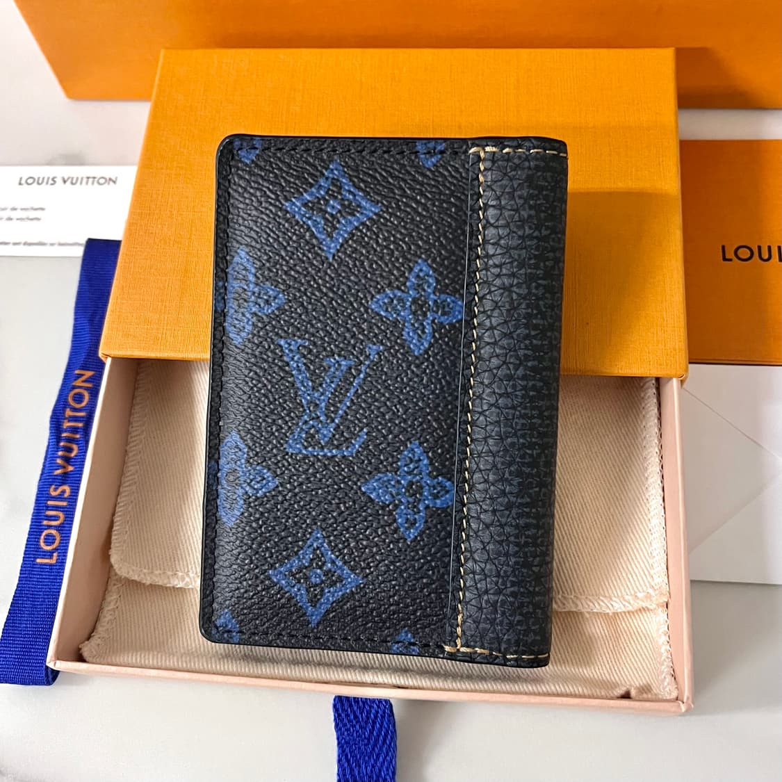[S급/한정판] 루이비통 카드지갑 포켓 오거나이저 블루 M81789 상품이미지2