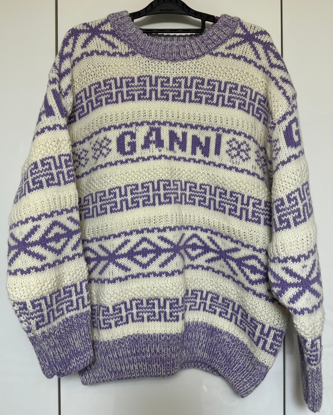 GANNI 가니퍼플 패턴 니트 스웨터 상품이미지2