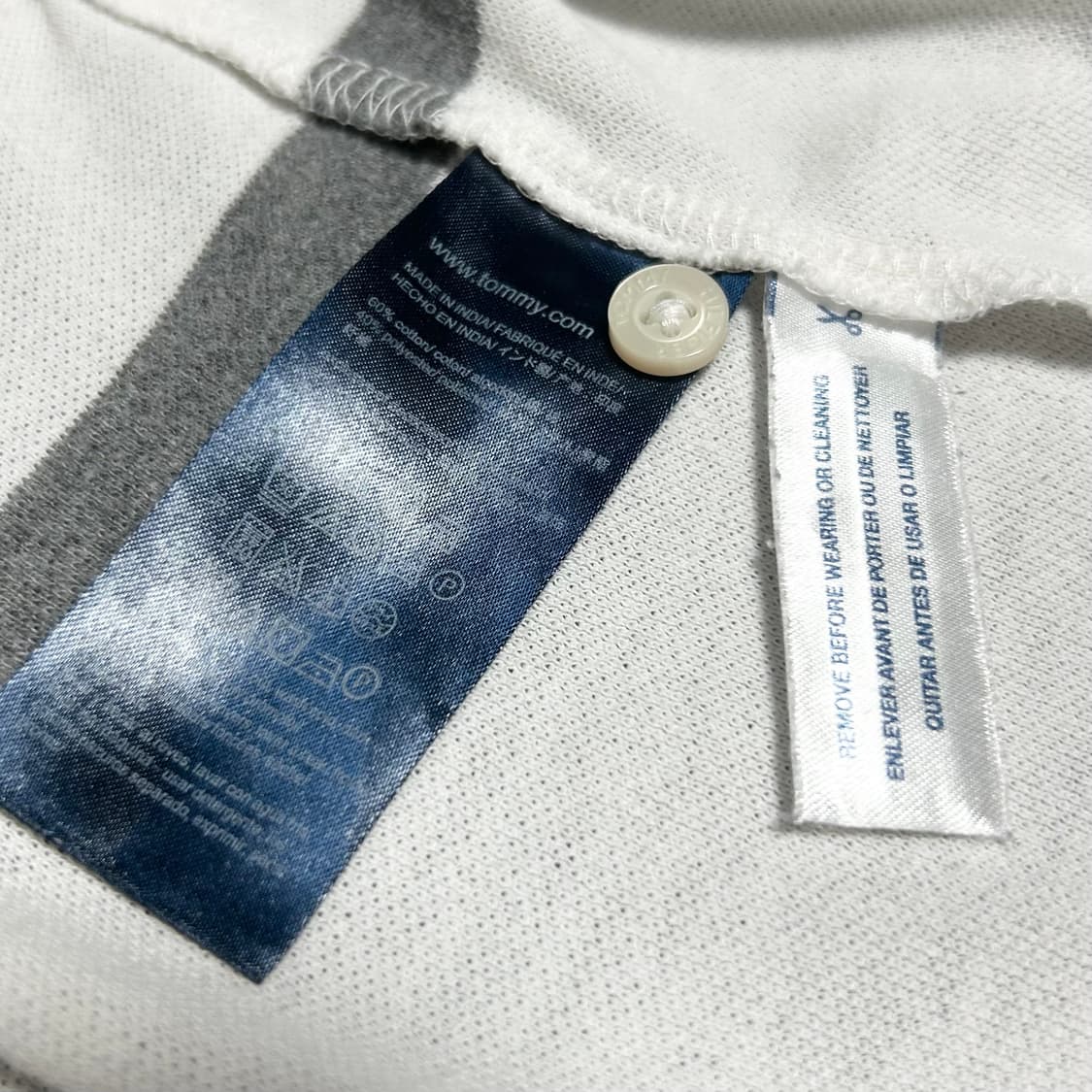 [M] Tommy 타미힐피거 스트라이프 코튼 반팔 카라티 상품이미지5
