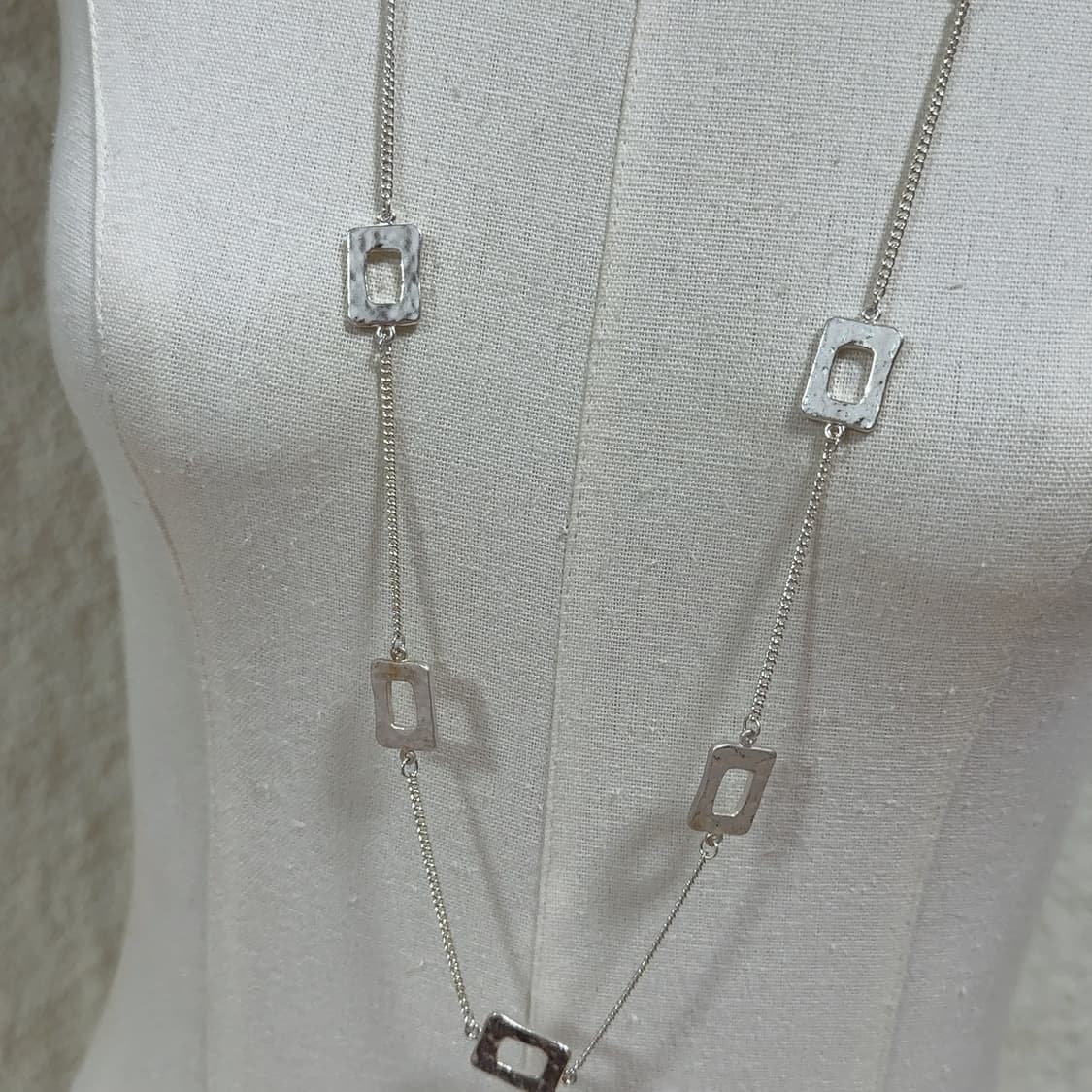 빈티지 미러 해머링  쿠바체인 목걸이 상품이미지2