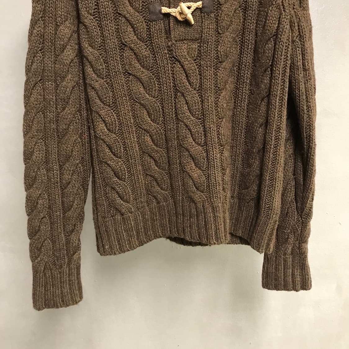 폴로 랄프로렌 케이블 버튼 니트 브라운 S 상품이미지3