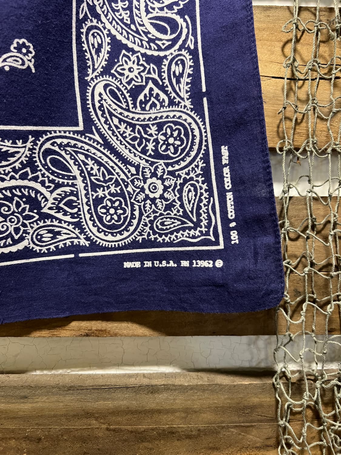 90's Made in USA 네이비 페이즐리 B30 상품이미지2