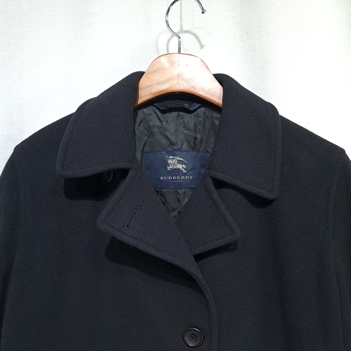 CL228 XL 버버리 00s 이태리판 램스울캐시미어 싱글 네이비 코트 상품이미지2