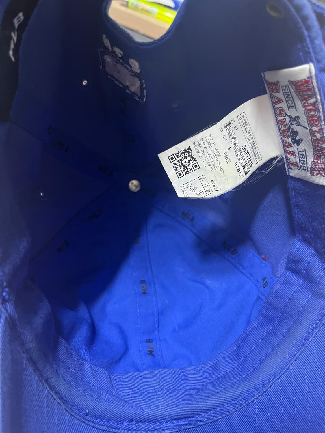 mlb 루키 언스트럭쳐 볼캡 LA (Blue) 상품이미지5