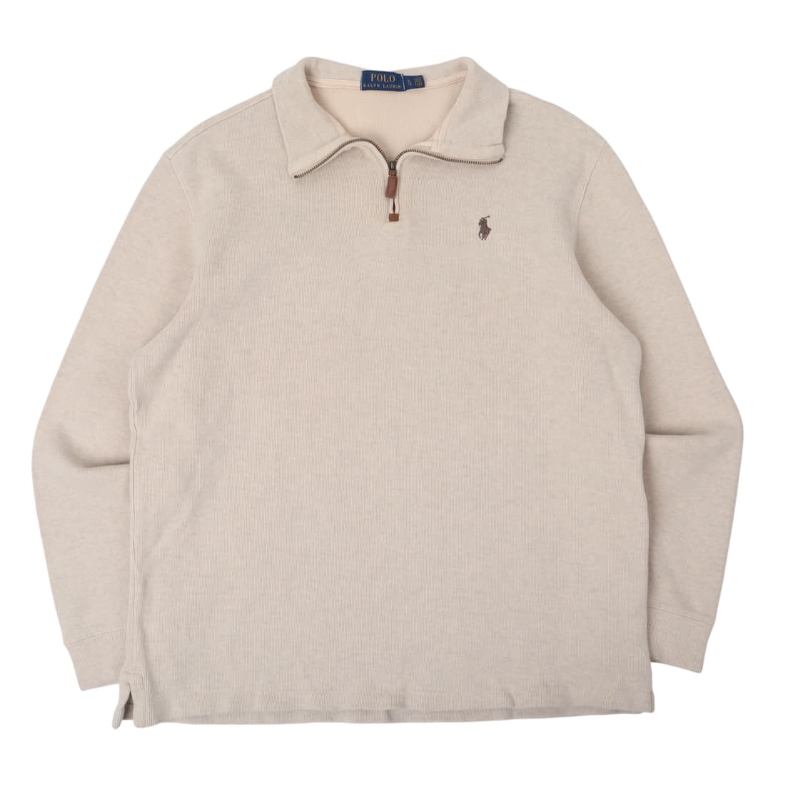 폴로 랄프로렌 라이트 베이지 하프집업 니트 스웻셔츠 상품이미지1