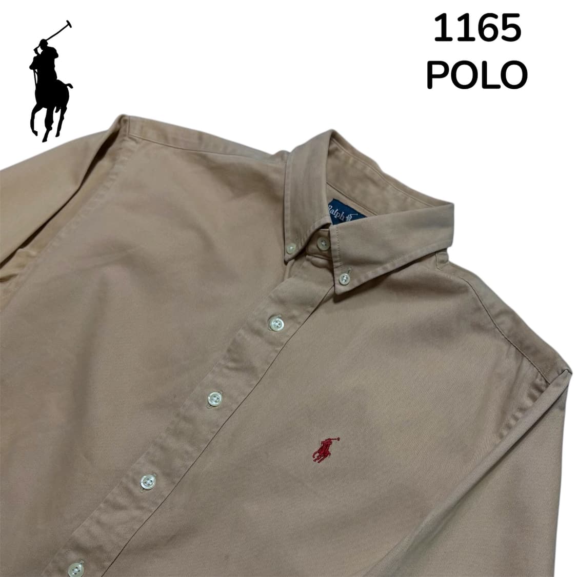 폴로 레드 포니 커스텀핏 베이지 신형 셔츠 M 상품이미지4
