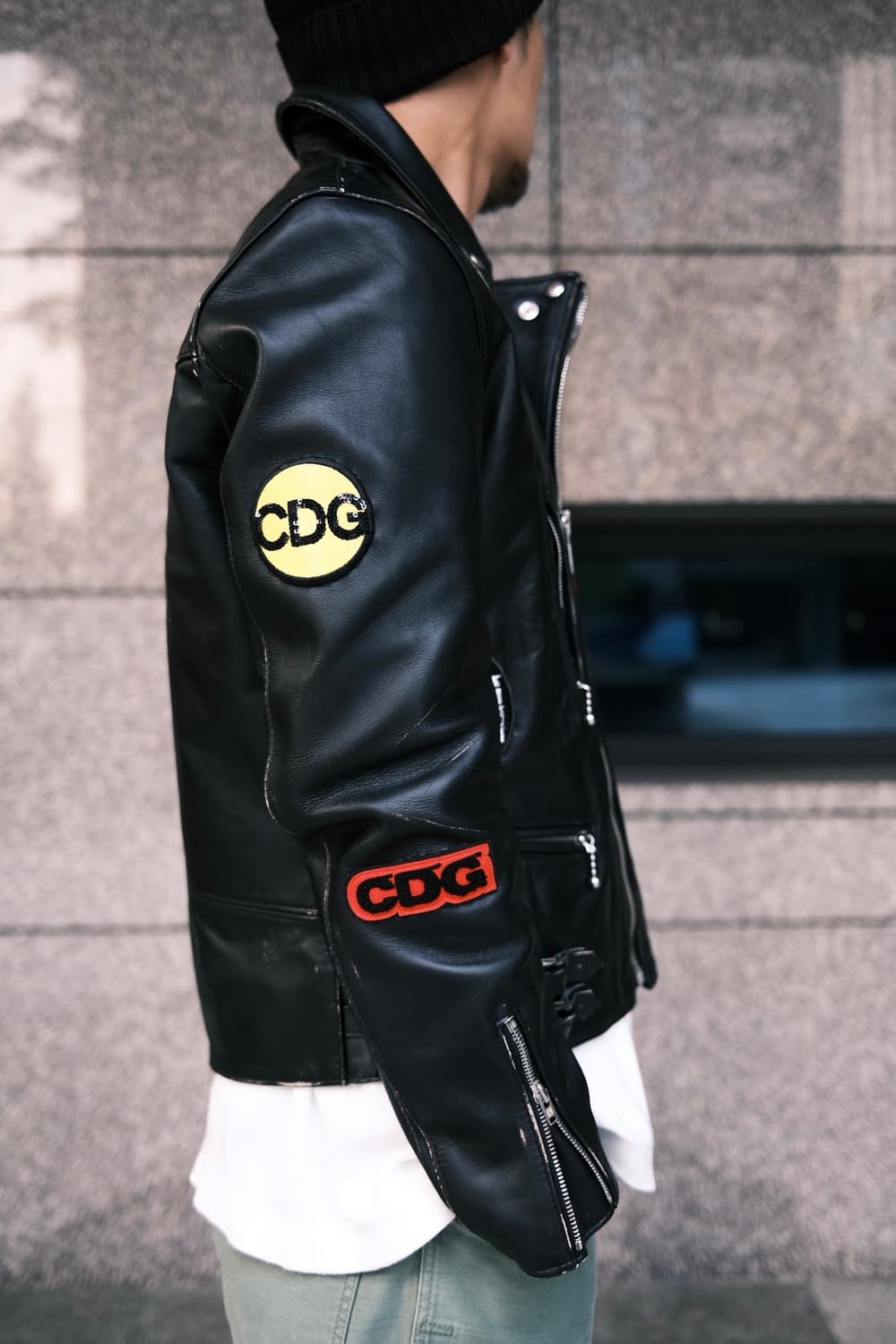 (L, 42) 루이스레더 꼼데가르송 391 라이트닝 패치 상품이미지5