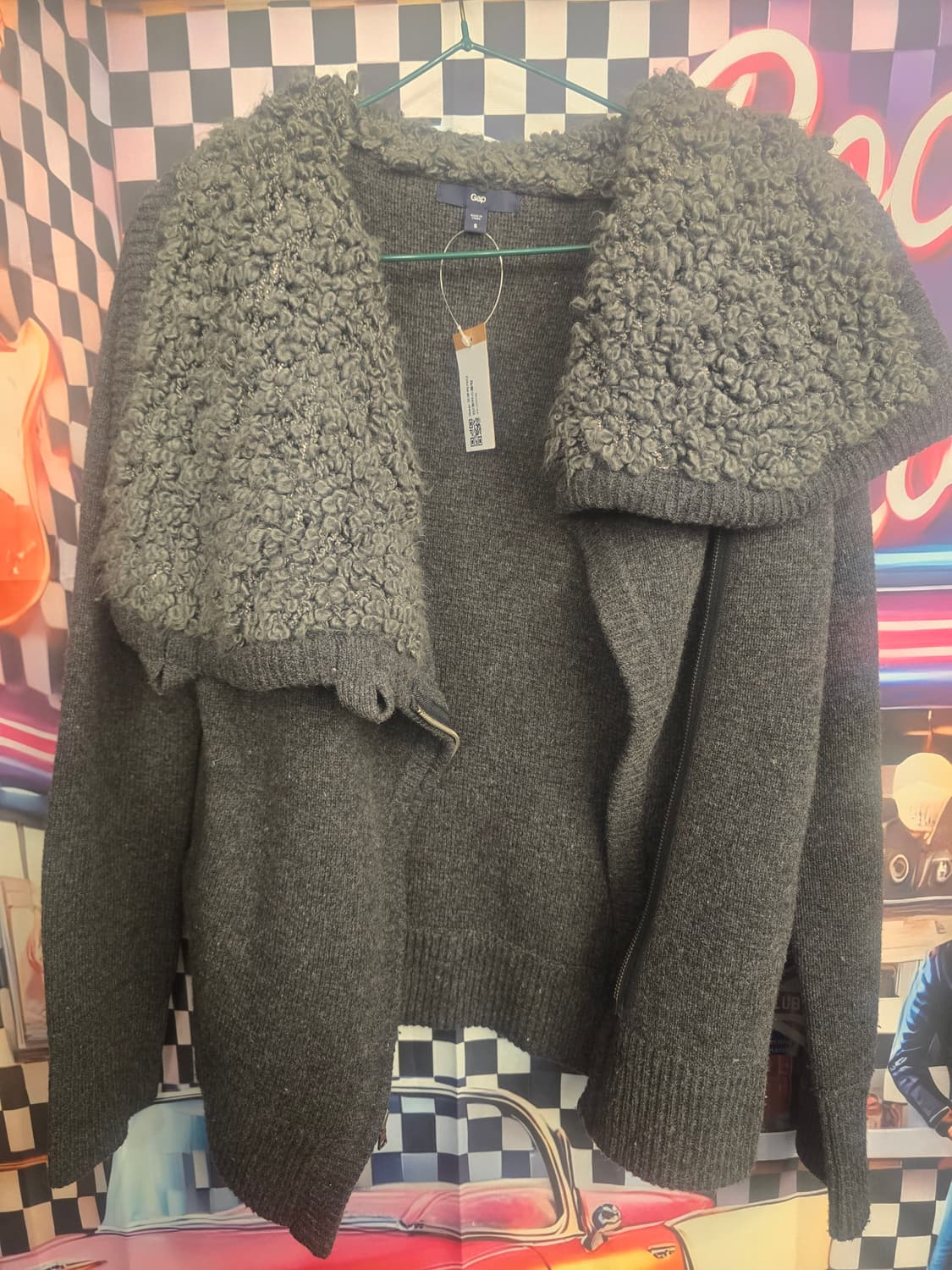 Gap의 여성용 회색 울 스웨드 재킷 상품이미지7