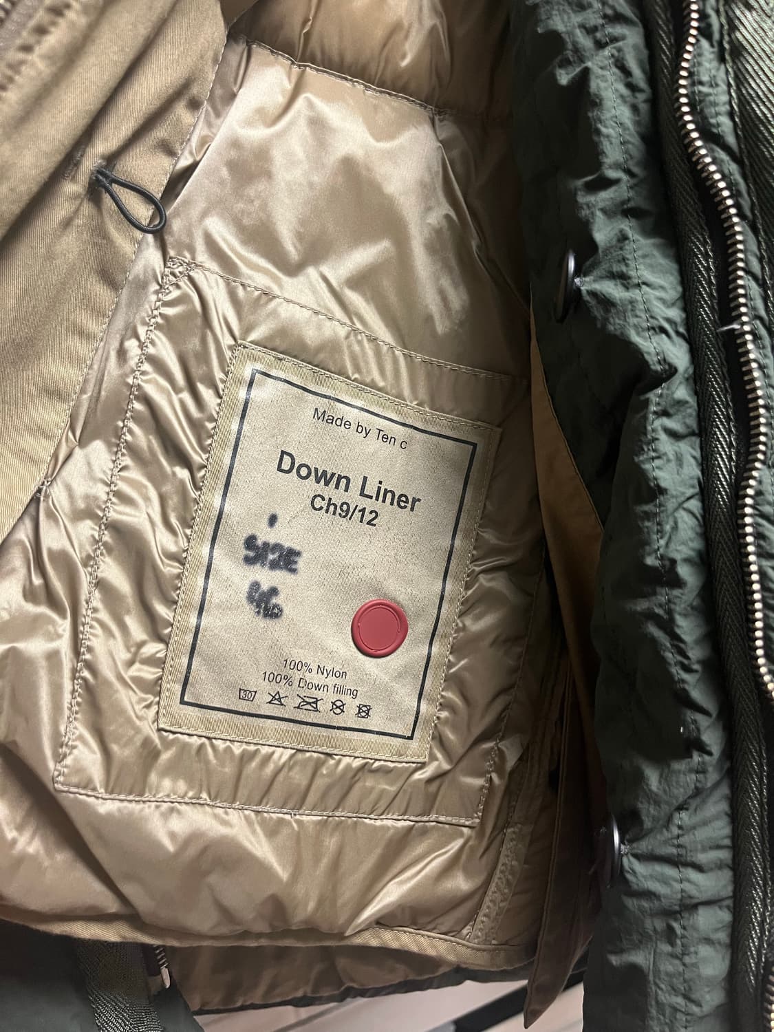 텐씨 아틱 카키 라이너 포함 46사이즈 상품이미지4