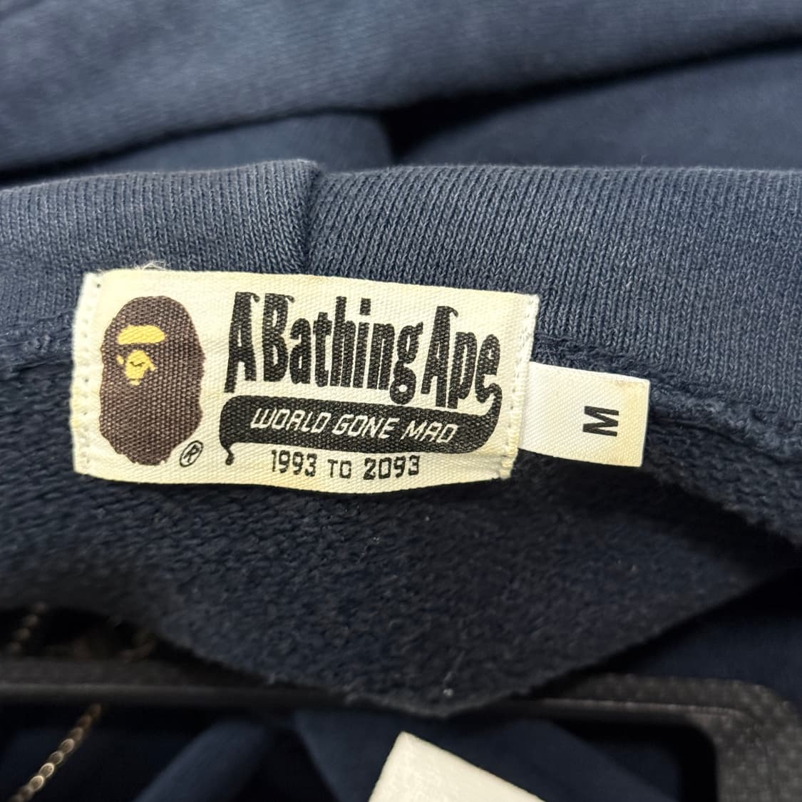 정품 베이프 텍스트 로고 프린팅 1st 반 카모 황계 샤크 풀 집업 후디 상품이미지6