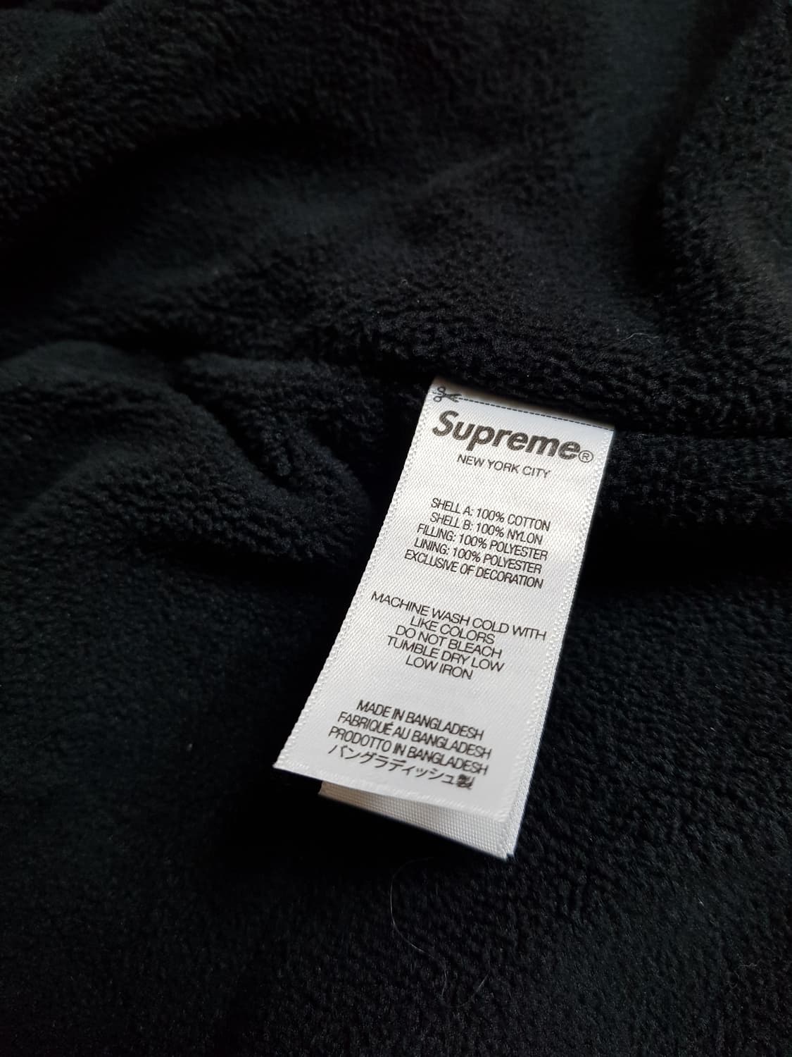 슈프림 X 디키즈 코듀라 후드 워크 자켓 블랙 25FW 상품이미지7