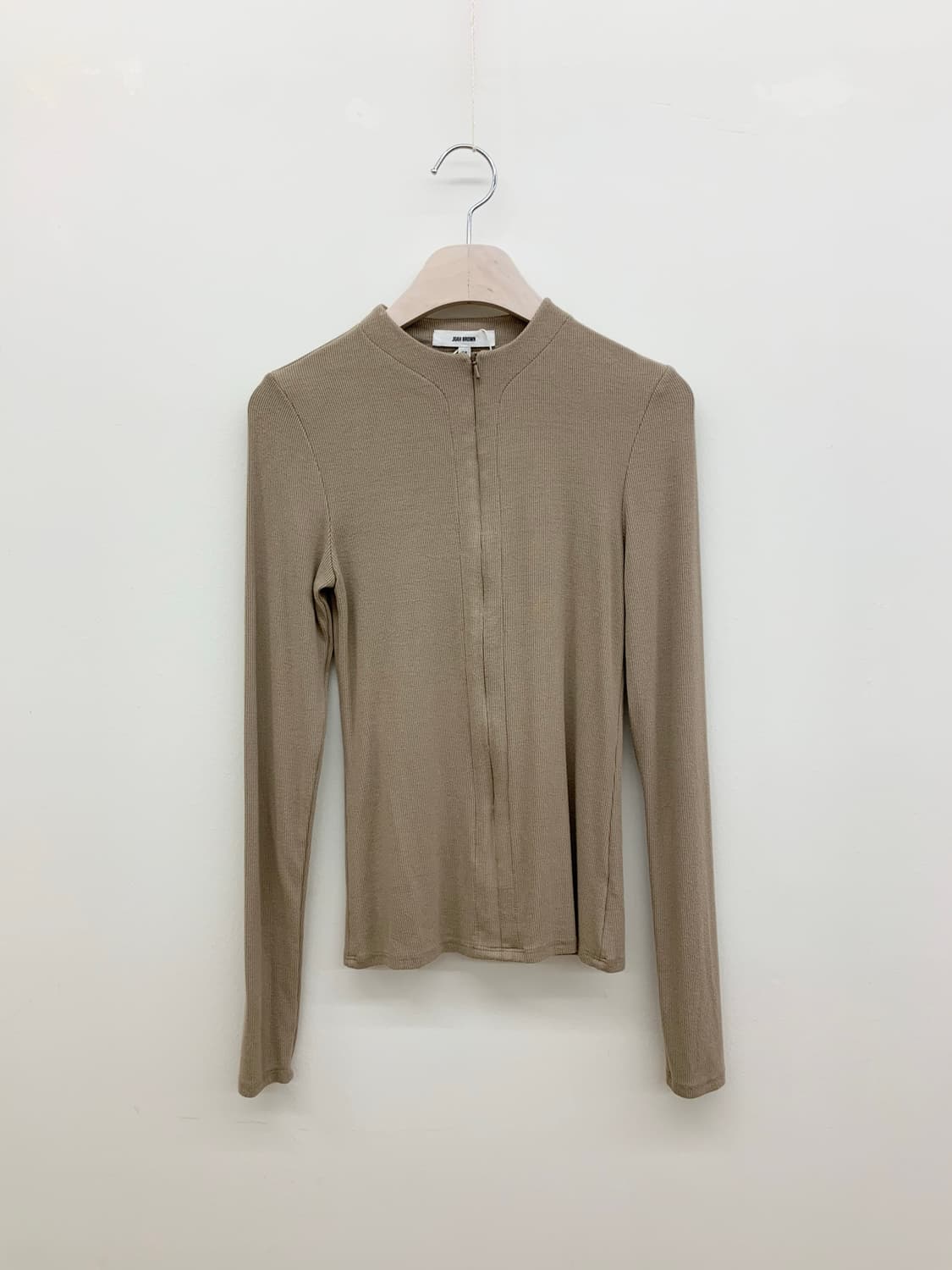 슬림핏 립 반집업 긴팔 ribbed halfzip longsleeve 상품이미지1