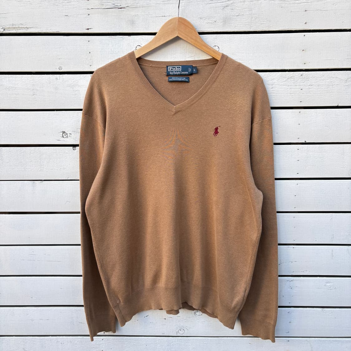 Polo 폴로 피마코튼 브이넥 니트 상품이미지1