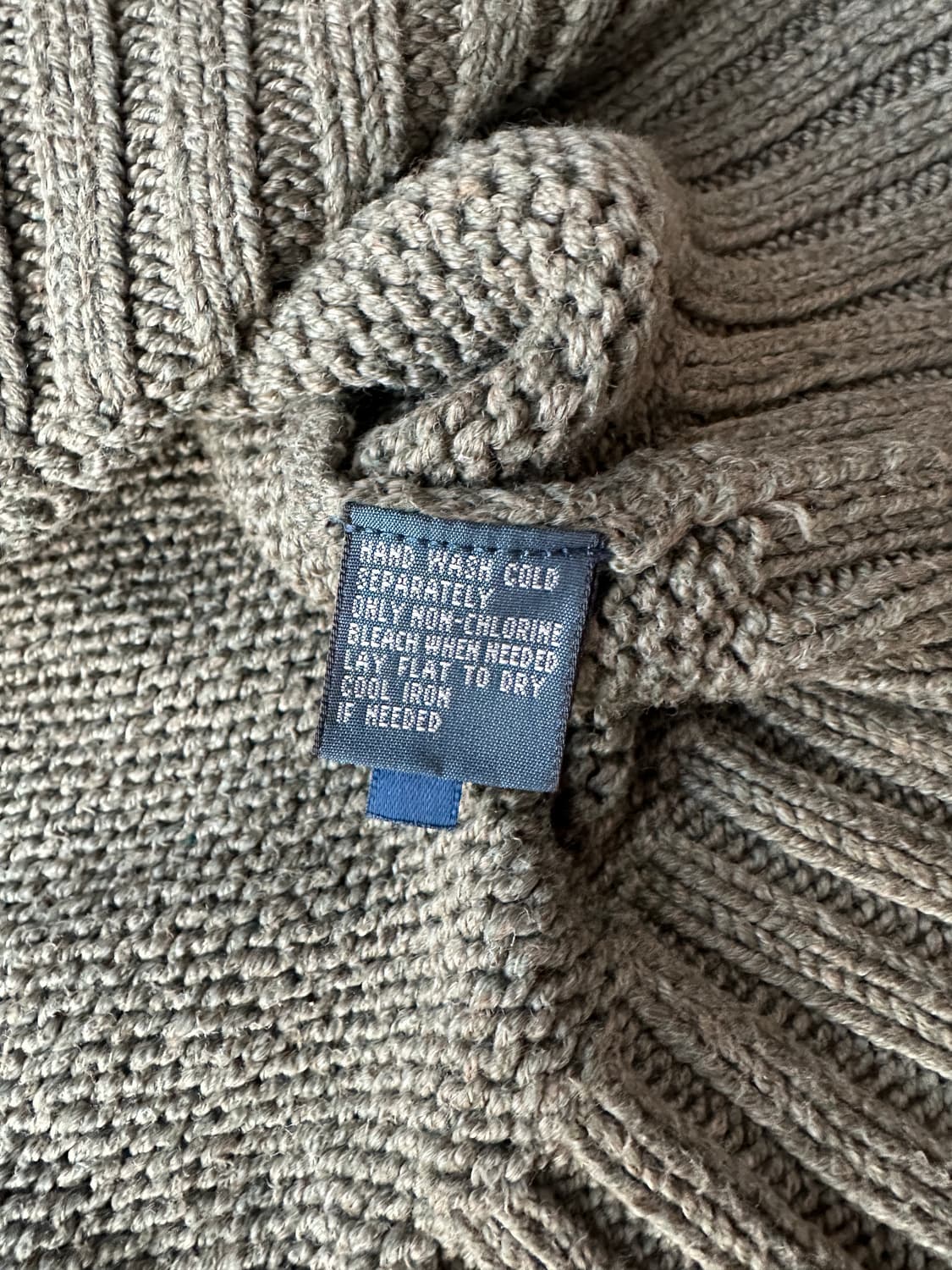 폴로 반집업 니트 올리브그린 L 상품이미지7