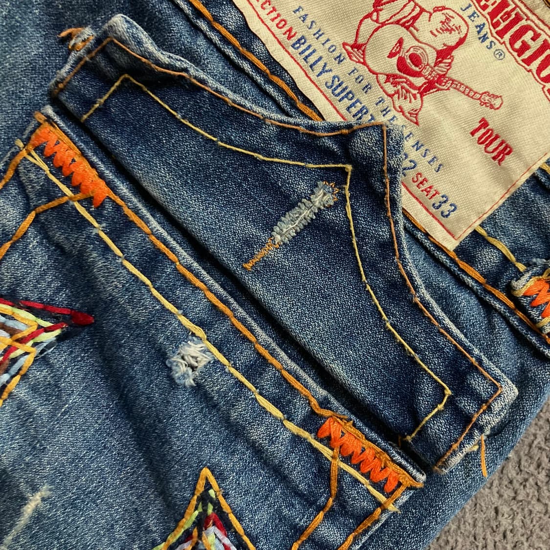 트루 릴리전 BILLY SUPERT 데님팬츠 ROW 32 SEAT 33 상품이미지6