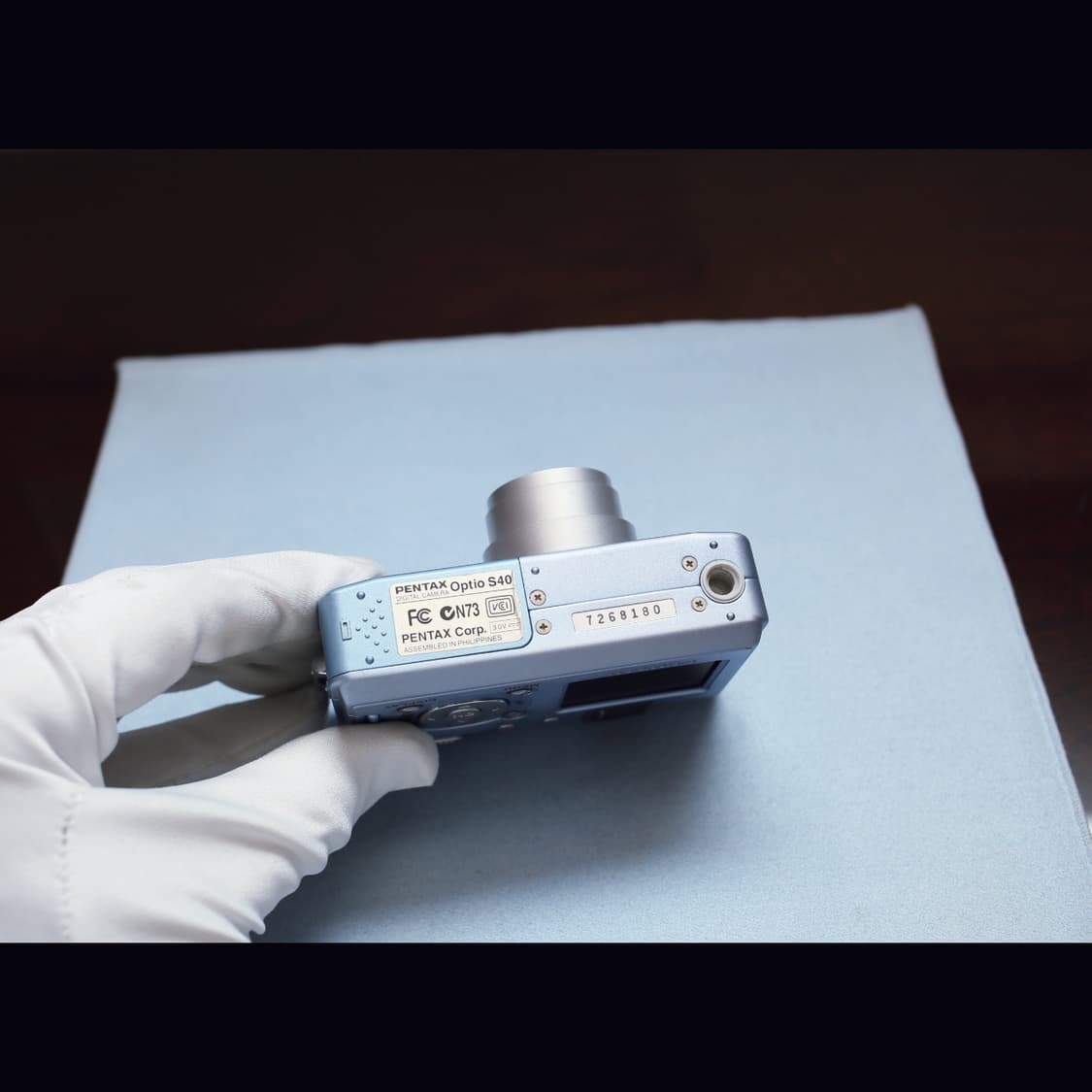 레어<민트급><키키디카> 펜탁스 옵티오 S40 블루 빈티지 디카 상품이미지5