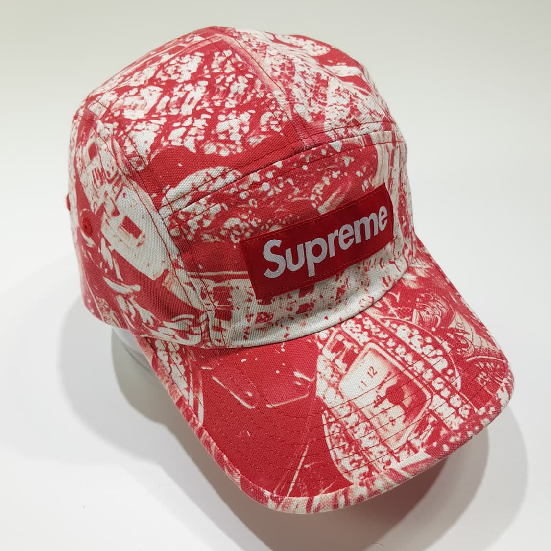 CL738 슈프림 워시드 레드 블링 캠프캡 모자 상품이미지2