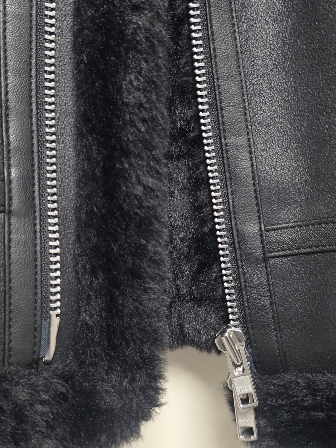 도프제이슨 하이넥 레더 무톤 자켓 NOIR, 무스탕 상품이미지5